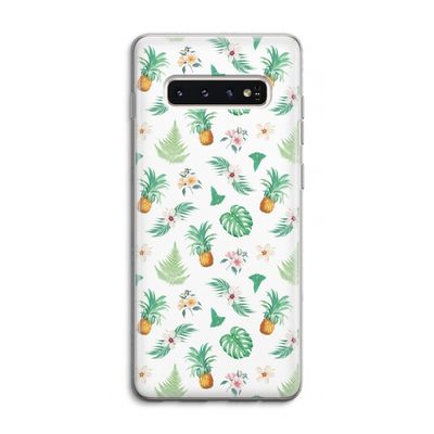 Ananas bladeren: Samsung Galaxy S10 4G Transparant Hoesje