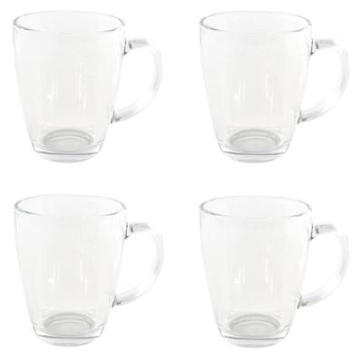 Theeglas - koffieglas - 350 ml - 8x stuks - bolvormig - glas - glazen voor thee/koffie