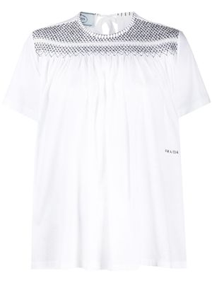 Prada t-shirt à coutures contrastantes - Blanc