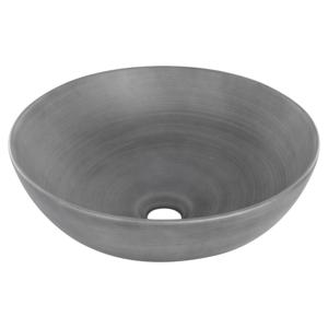 Differnz Slim waskom keramiek | betonlook donkergrijs | Ø 28.5 x 12.5 cm