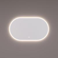 HIPP Design spiegel Ovaal-Rechthoekig 140x70x3 cm met Directe en Indirecte LED Verlichting + Touch Dimmer + Spiegelverwarming + Kleurenwissel