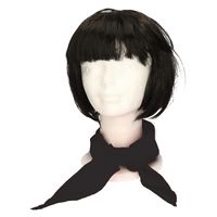 Myrtle Beach verkleed bandana/sjaaltje - zwart - kleuren thema - Carnaval accessoires   -
