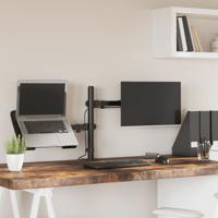 VidaXL Monitorbeugel vesa 75/100 mm zwart staal