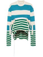 Craig Green zip-up striped jumper - Bleu