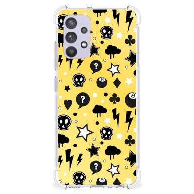 Extreme Case Samsung Galaxy A32 4G | A32 5G Enterprise Editie Punk Geel Extreme Case Samsung Galaxy A32 4G | A32 5G Enterprise Editie Punk Geel