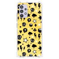 Extreme Case Samsung Galaxy A32 4G | A32 5G Enterprise Editie Punk Geel