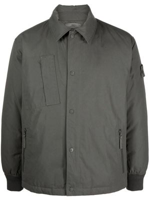 Stone Island surchemise à patch Compass - Gris