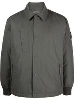 Stone Island surchemise à patch Compass - Gris