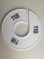 Maatring 11 cm wit/zwart 118