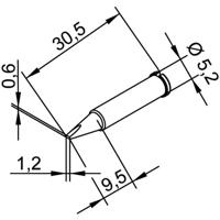 Ersa 102 CD LF 12 Soldeerpunt Beitelvorm, recht Grootte soldeerpunt 1.2 mm Inhoud: 1 stuk(s) Ersa 102 CD LF 12 Soldeerpunt Beitelvorm, recht Grootte soldeerpunt 1.2 mm Inhoud: 1 stuk(s)