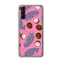 Kokosnoot roze: Samsung Galaxy S21 Plus Transparant Hoesje