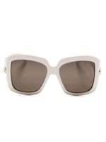 Gucci Eyewear lunettes de soleil oversize à plaque logo - Tons neutres - thumbnail