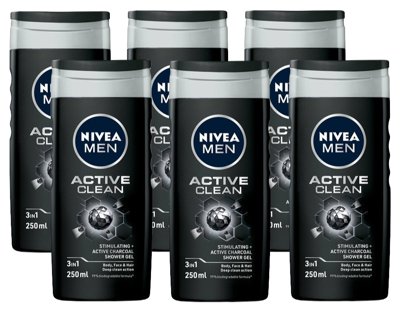 Nivea Men Active Clean Shower Gel Voordeelverpakking