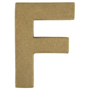 Beschilderbare letter F van papier mache   -