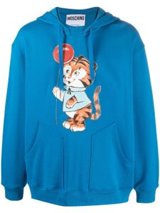 Moschino hoodie à imprimé graphique - Bleu