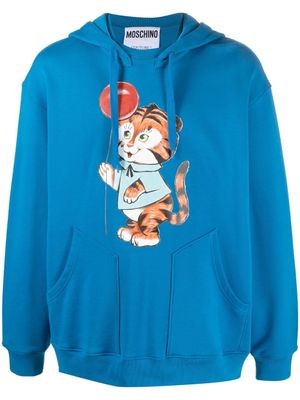 Moschino hoodie à imprimé graphique - Bleu