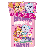 Paw Patrol Pawsome peuterdekbedovertrek - roze - 100 x 135 cm