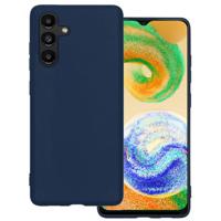 Basey Samsung Galaxy A04s Hoesje Siliconen Hoes Case Cover - Donkerblauw