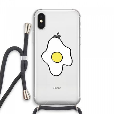 Spiegelei: iPhone XS Max Transparant Hoesje met koord