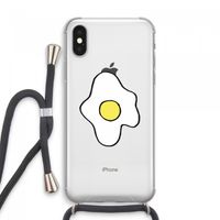 Spiegelei: iPhone XS Max Transparant Hoesje met koord