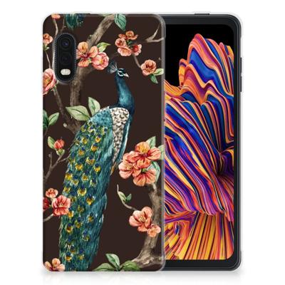 Samsung Xcover Pro | TPU Hoesje | Pauw met Bloemen