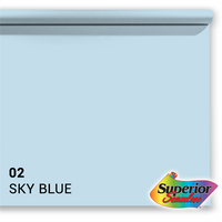 Superior Achtergrondpapier 02 Sky Blue 1,35 x 11m - thumbnail