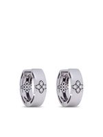 Roberto Coin boucles d'oreilles Love in Verona en or blanc 18ct serties de diamants - Argent