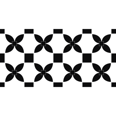 Zwart bedrukt straattegeleffect vinyl vloerkleed keuken