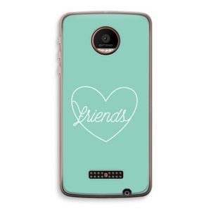 Friends heart pastel: Motorola Moto Z Force Transparant Hoesje