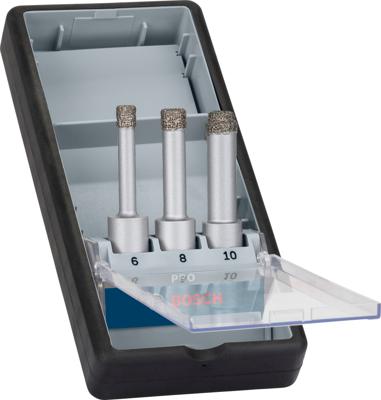 Bosch Accessoires 3-delige Robust Line set diamantboren voor droog boren Easy Dry Best for Ceramic 6,0; 8,0; 10,0 mm 3st - 2608587145