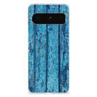 Google Pixel 8 Pro | Bumper Hoesje | Wood Blue Google Pixel 8 Pro | Bumper Hoesje | Wood Blue