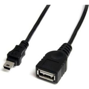 StarTech.com 30 cm mini USB 2.0-kabel USB A naar mini B F/M