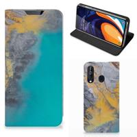 Samsung Galaxy A60 | Standcase | Marble Blue Gold