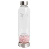 Spiru Edelsteen Waterfles Rozenkwarts - 400 ml - thumbnail