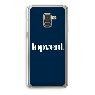 Topvent Navy: Samsung Galaxy A8 (2018) Transparant Hoesje