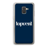 Topvent Navy: Samsung Galaxy A8 (2018) Transparant Hoesje