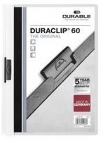 Durable Duraclip 60 stofklepmap PVC Transparant, Wit