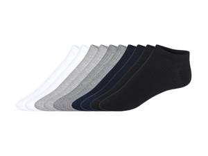 esmara 10 paar damessneakersokken (grijs/wit/navy/zwart, 39-42)