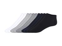 esmara 10 paar damessneakersokken (grijs/wit/navy/zwart, 39-42)
