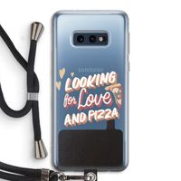 Pizza is the answer: Samsung Galaxy S10e Transparant Hoesje met koord Pizza is the answer: Samsung Galaxy S10e Transparant Hoesje met koord