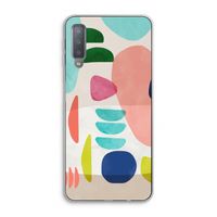 Bold Rounded Shapes: Samsung Galaxy A7 (2018) Transparant Hoesje
