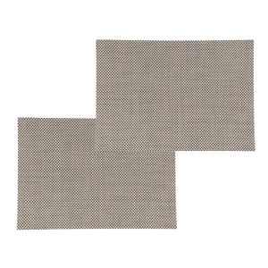 Set van 4x stuks placemats uni beige texaline 50 x 35 cm - Placemats