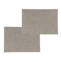 Set van 4x stuks placemats uni beige texaline 50 x 35 cm - Placemats - thumbnail