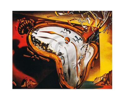 Kunstdruk Salvador Dali - Les montres molles 50x40cm