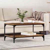 Salontafel Oud hout 80 x 50 x 40 cm Bewerkt hout