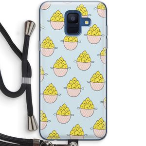 Citroenen: Samsung Galaxy A6 (2018) Transparant Hoesje met koord