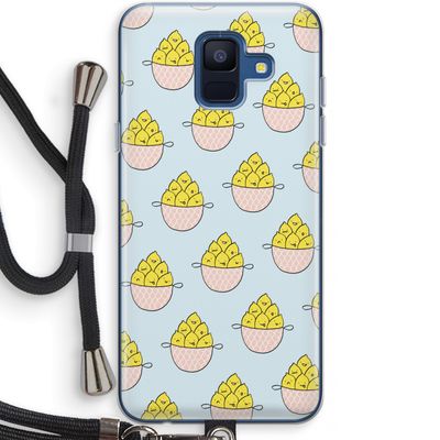 Citroenen: Samsung Galaxy A6 (2018) Transparant Hoesje met koord