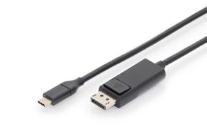 Digitus AK-300333-020-S USB-C-displaykabel USB-C / DisplayPort Adapterkabel USB-C stekker, DisplayPort-stekker 2.00 m Zwart Afgeschermd, Afgeschermd (dubbel)