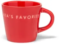 Vondels espressokop keramiek santa&apos;s favorite 5.5x7.5cm red