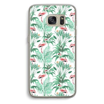Flamingo bladeren: Samsung Galaxy S7 Transparant Hoesje